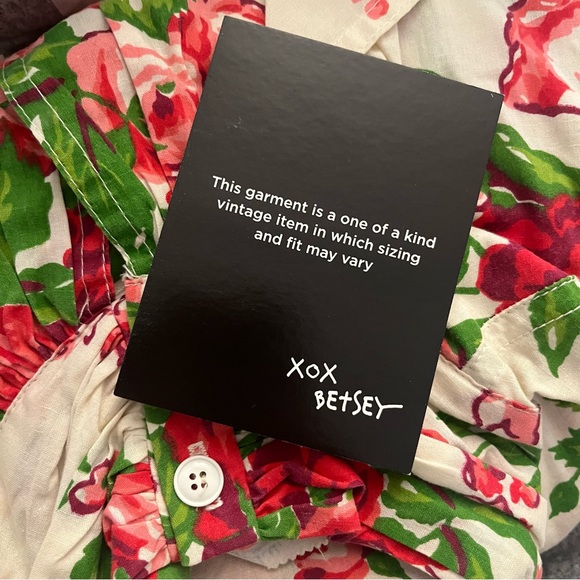 Vintage Betsey Johnson Cabbage Rose Shirt Dress - Picture 11 of 11